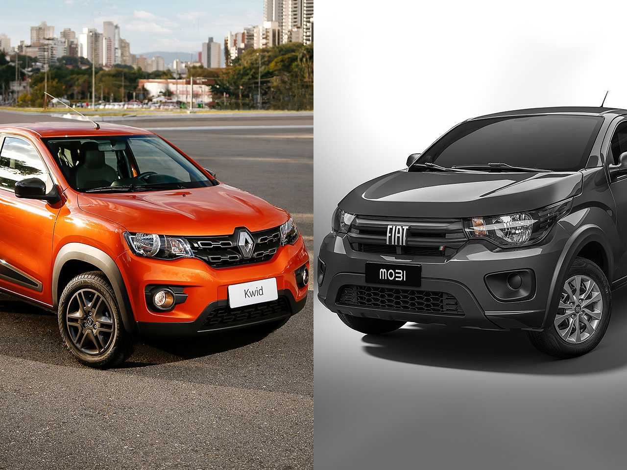 Renault Kwid x Fiat Mobi: qual é a melhor escolha entre os carros