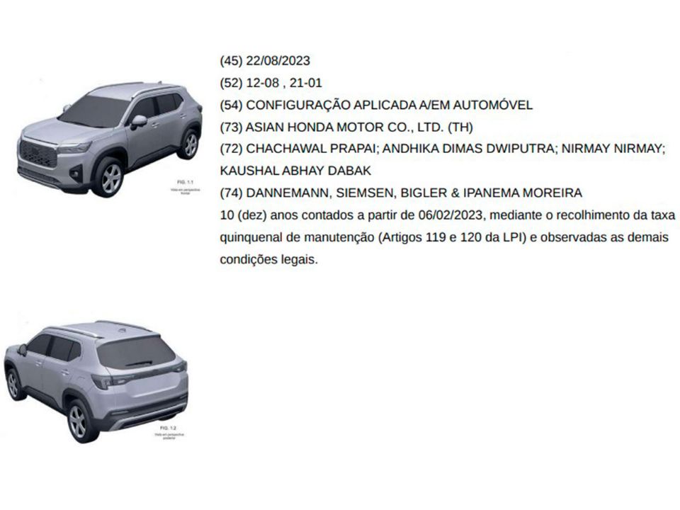 NOVO HONDA ELEVATE SUV COMPACTO DEVE LIDERAR JUNTO COM NOVO YARIS CROSS NO  BRASIL ? 