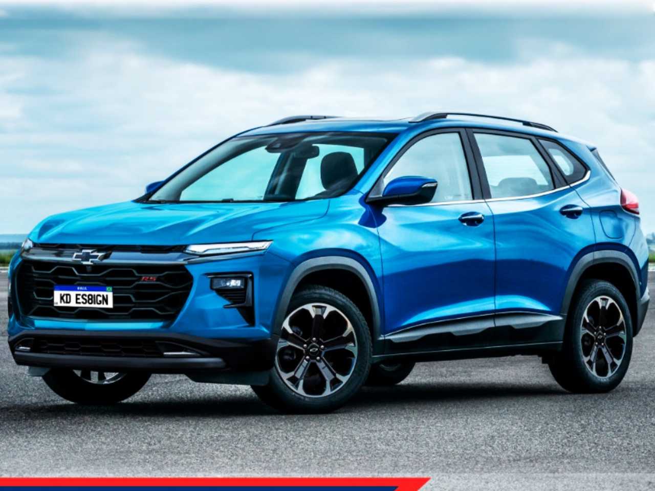 Chevrolet Tracker RS renovado  tem desenho antecipado por projees  que mostram detalhes do SUV