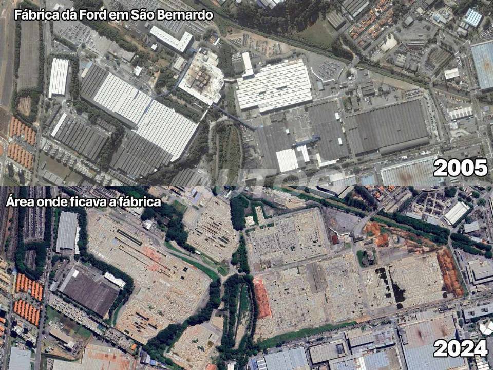 Fábrica da Ford, em São Bernardo do Campo: antes e depois