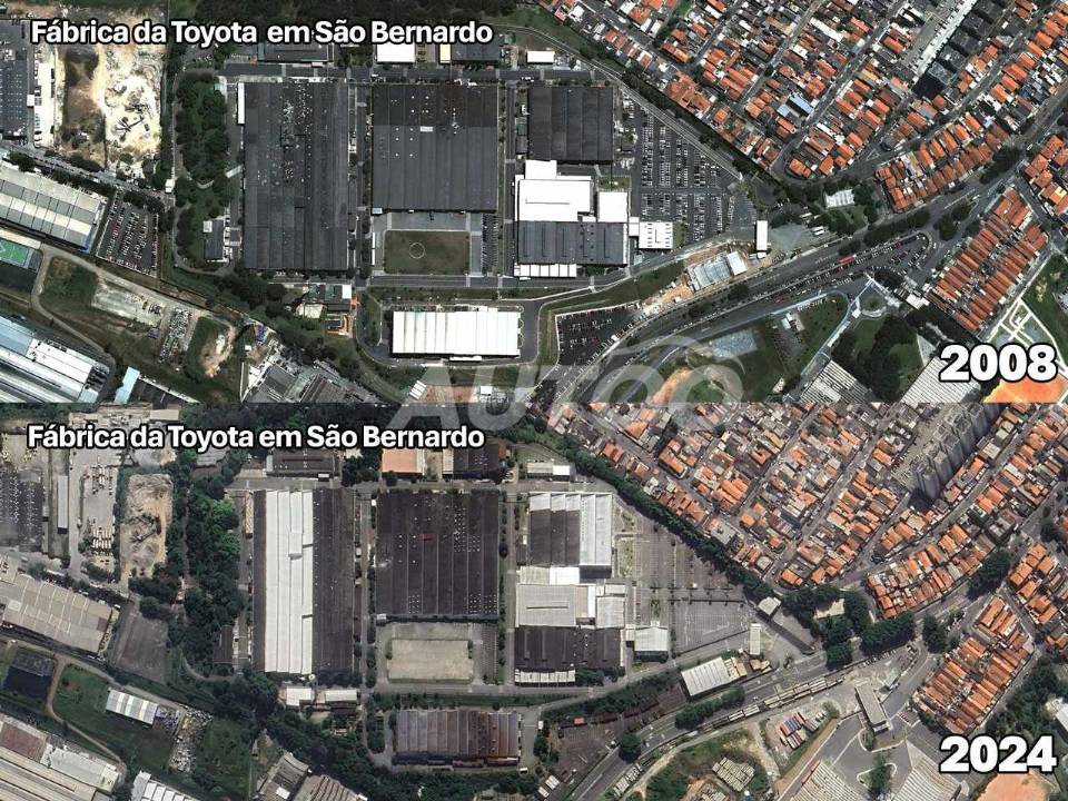 Fábrica da Toyota, em São Bernardo do Campo: antes e depois