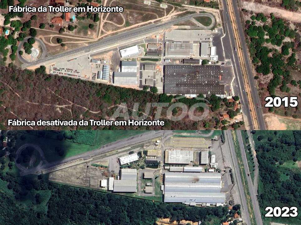 Fábrica da Troller, em Horizonte (CE): antes e depois