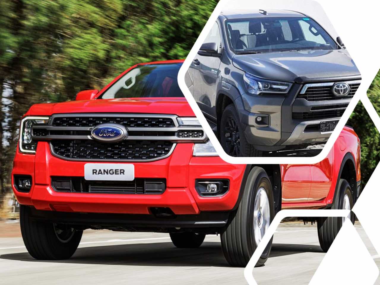 Ford Ranger e Toyota Hilux esto entre as duas melhores picapes mdias hoje em dia